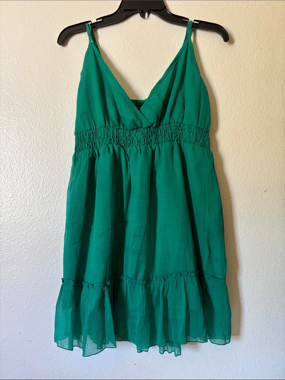 Royal Love Whimsigoth Fairy Green Silk Chiffon Babydoll Dress Small